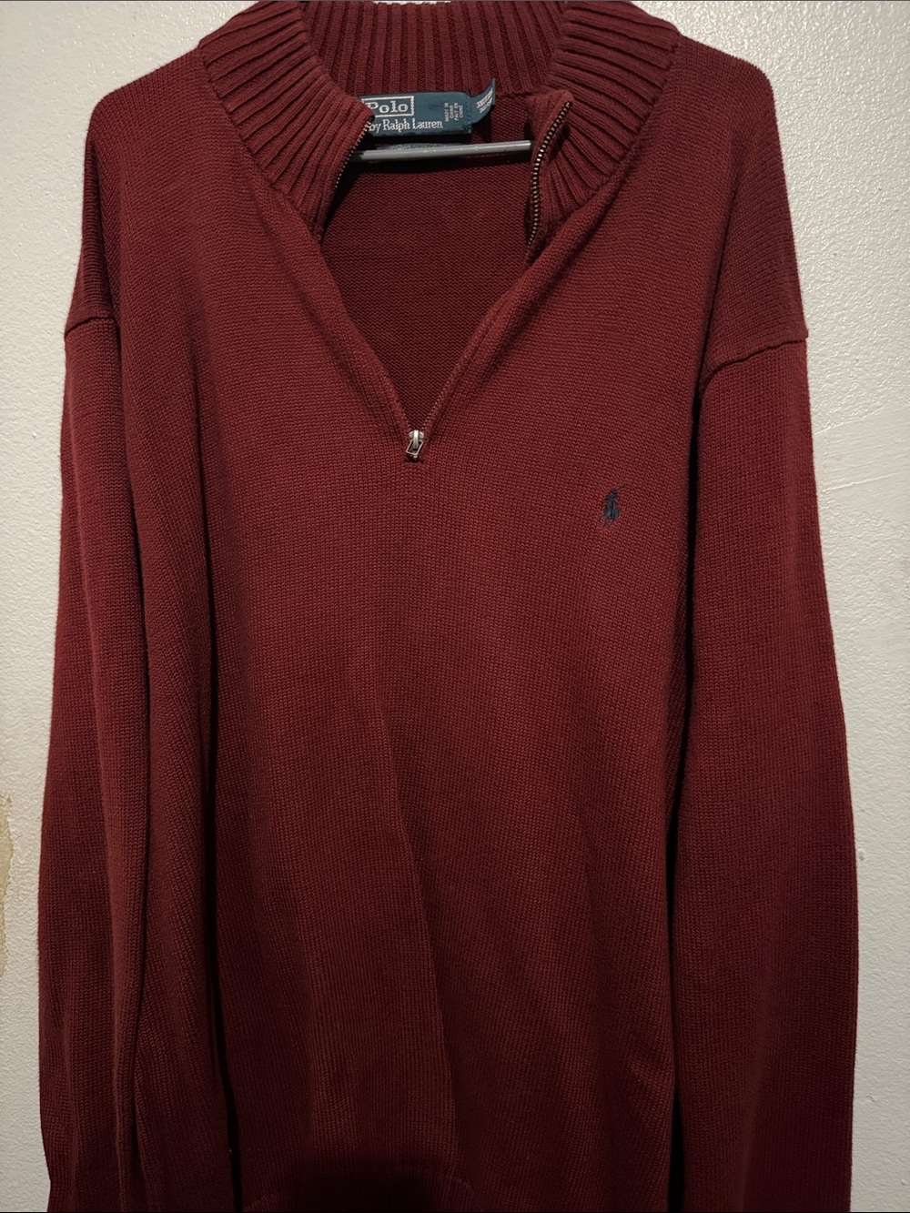 Polo by Ralph Lauren Men's Zip-Neck Sweater - Deep Wine